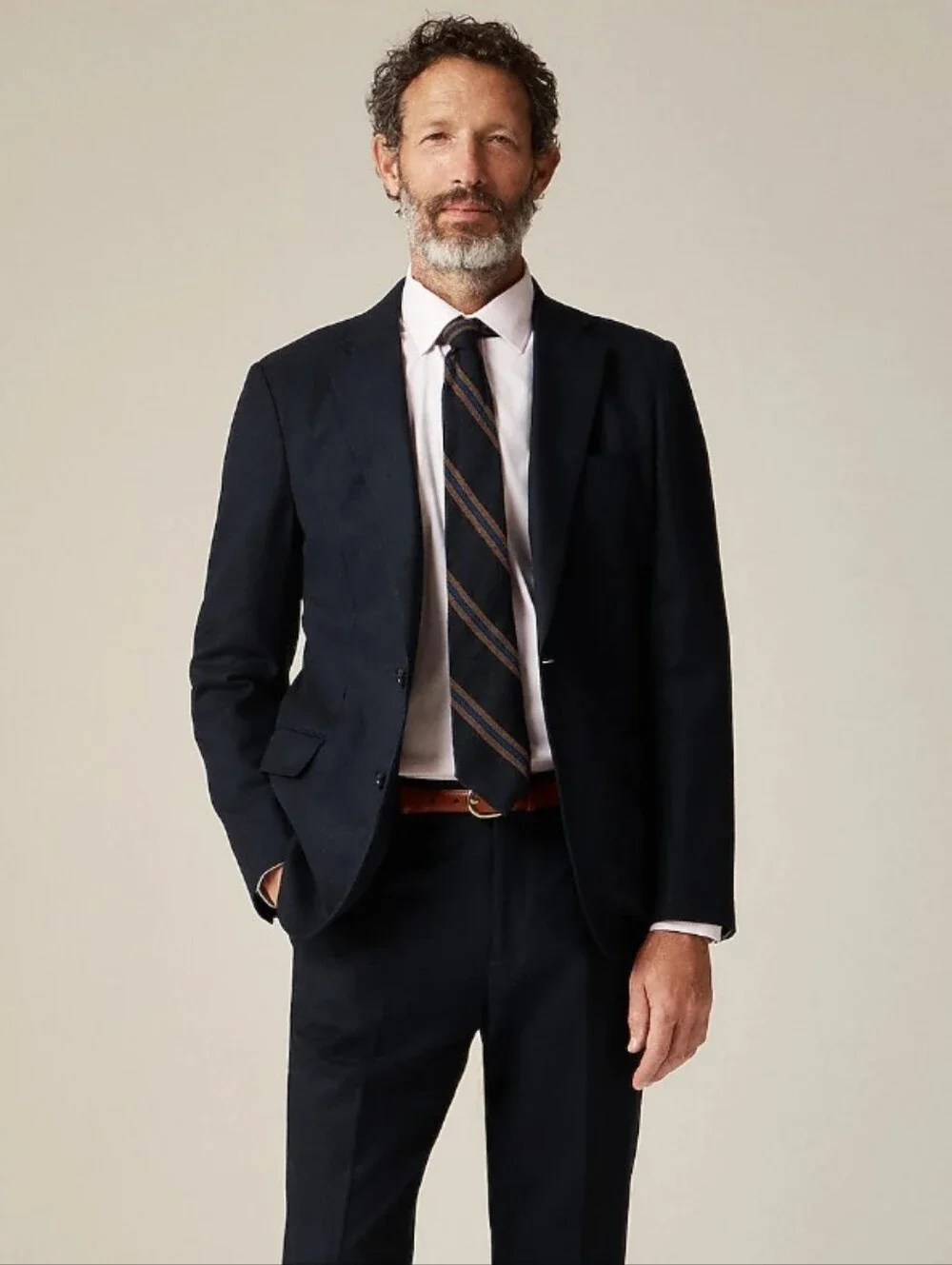 J Crew Ludlow Slim-fit suit jacket in English cotton-wool blend Size 46L Navy